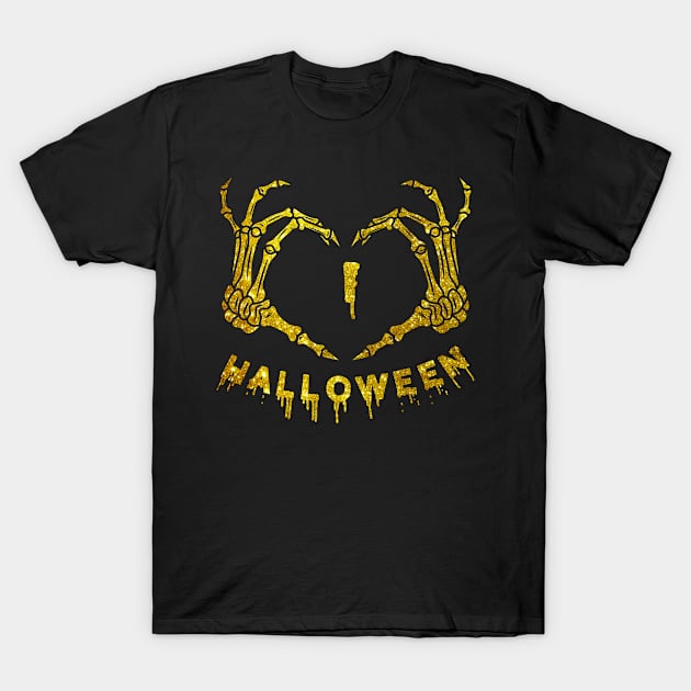 Funny Halloween Shirt I Love Halloween Skeleton T-Shirt by cotevalentine